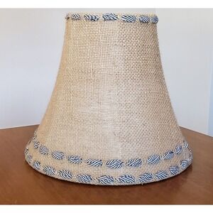 Burlap Lampshade Bell‎ Shaped 11" French Countryside French Farmhouse